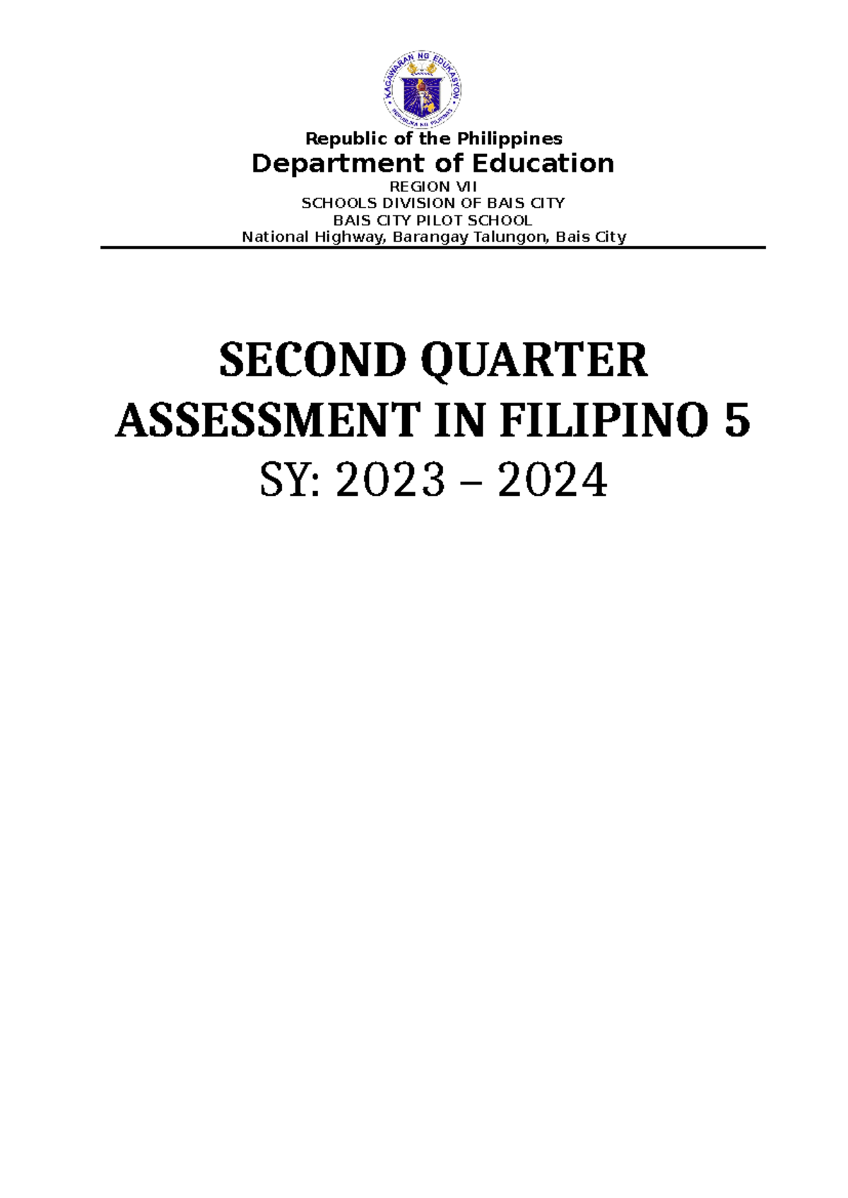 TOS& Cover 2ND PT Jan6,2023 - Department of Education REGION VII ...