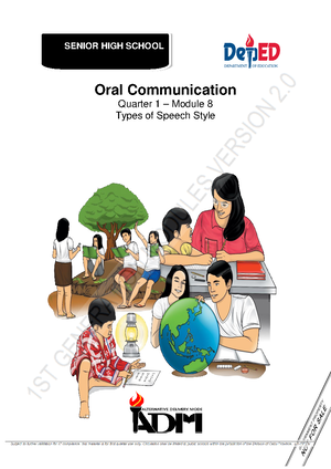 Oral-Communication-Q1 Module-4 - Oral Communication Quarter 1 – Module ...