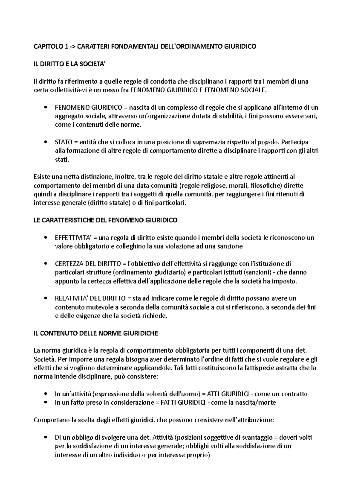 Diritto Costituzionale Capitolo 1 Caratteri Fondamentali Dell