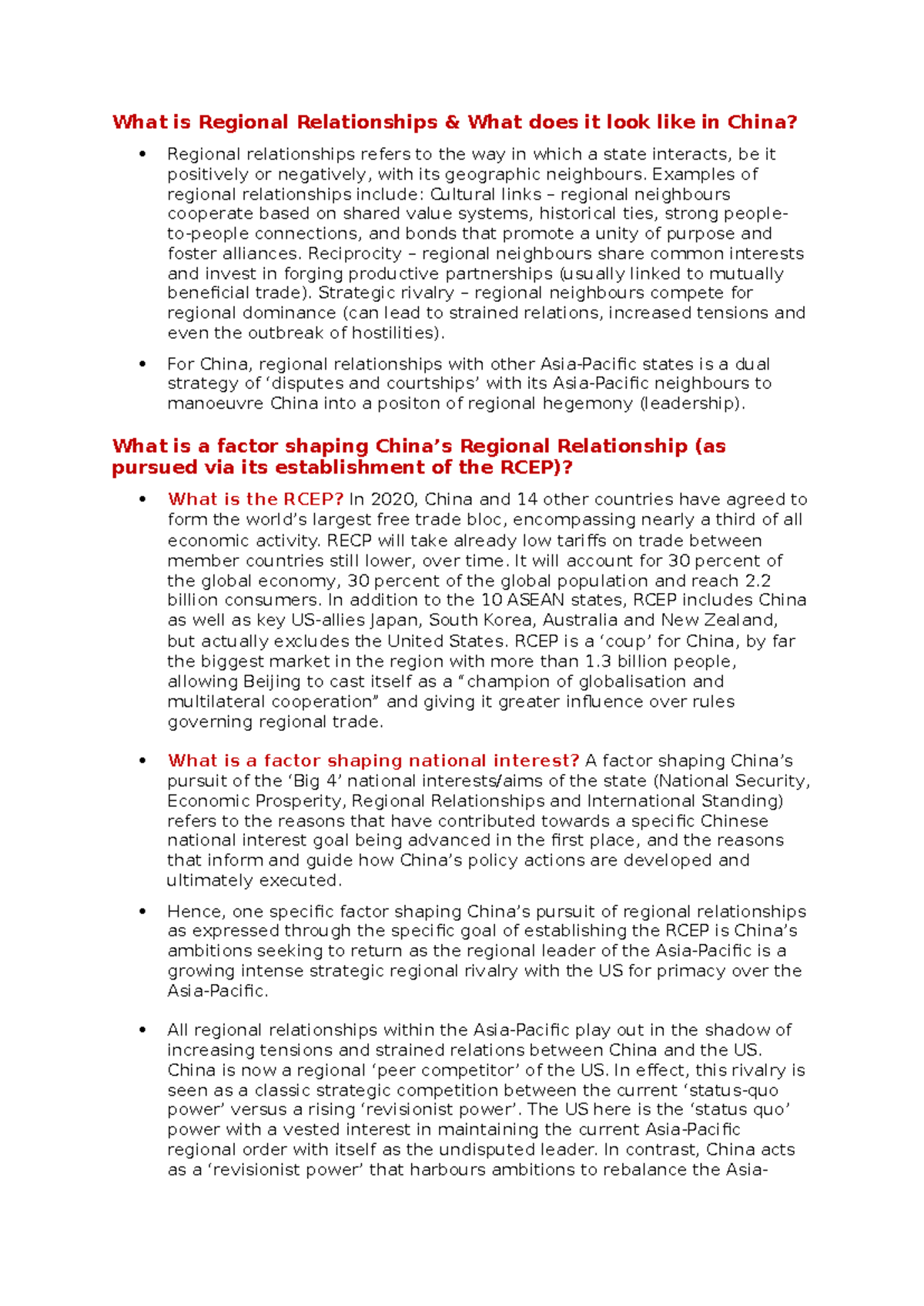 3.2 Regional Relationships RCEP - What is Regional Relationships & What ...