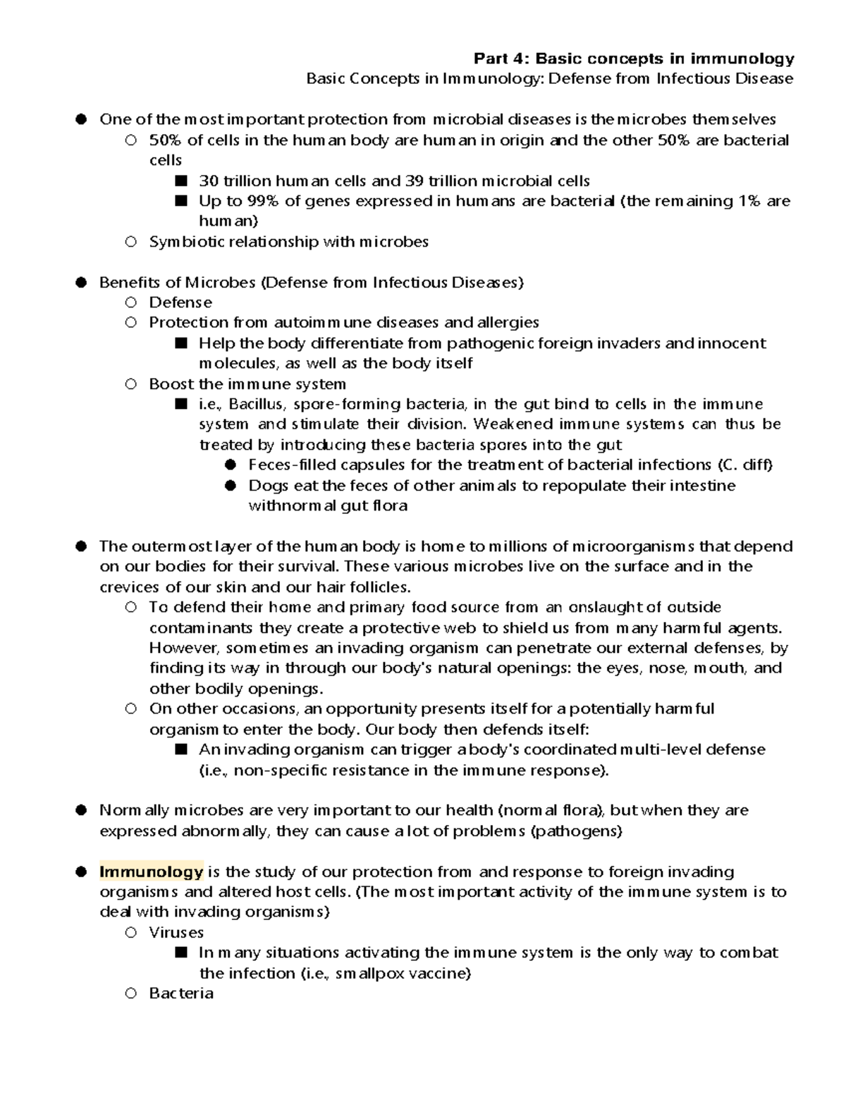 Part 4 Microbiology Lecture Notes - Part 4: Basic concepts in ...