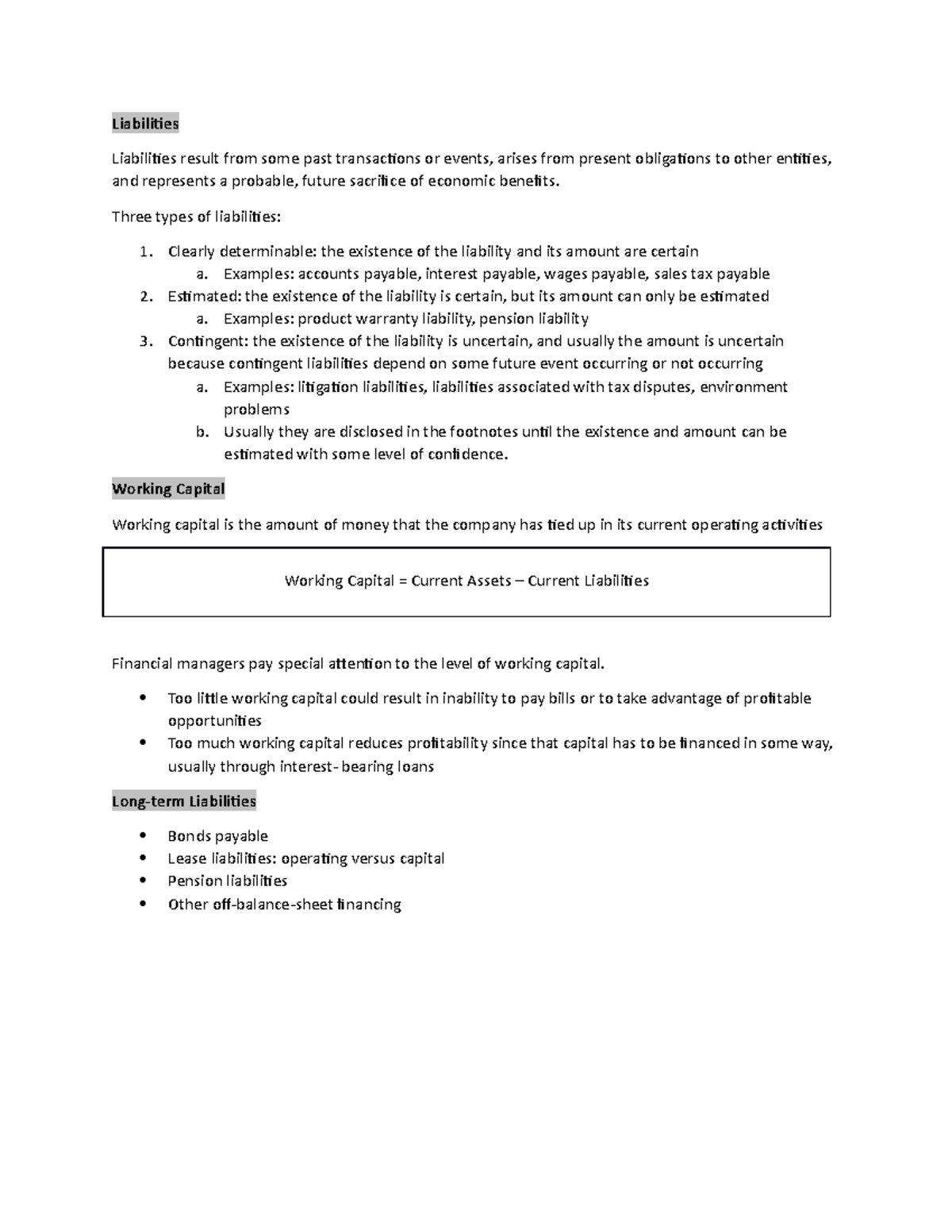 Chapter 7 - Current Liabilities Class Notes - Liabiliies Liabiliies ...