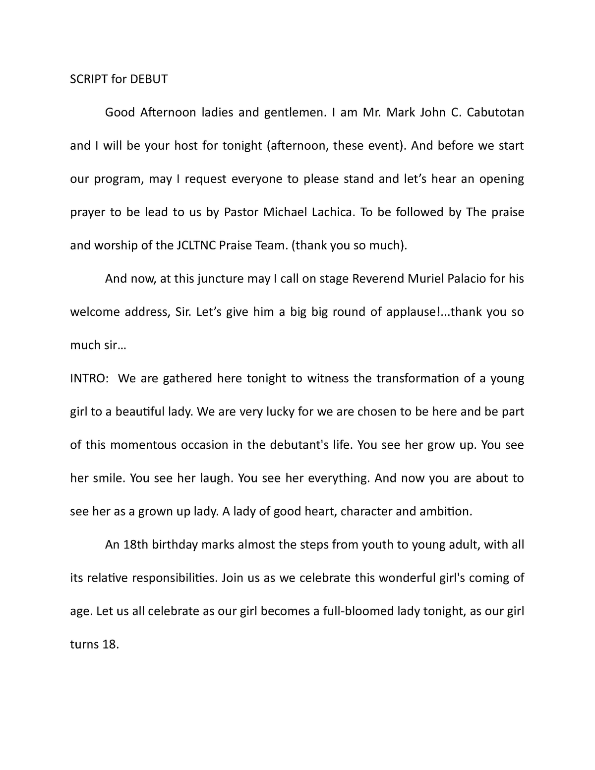 21+ Emcee Script For 21st Birthday Party