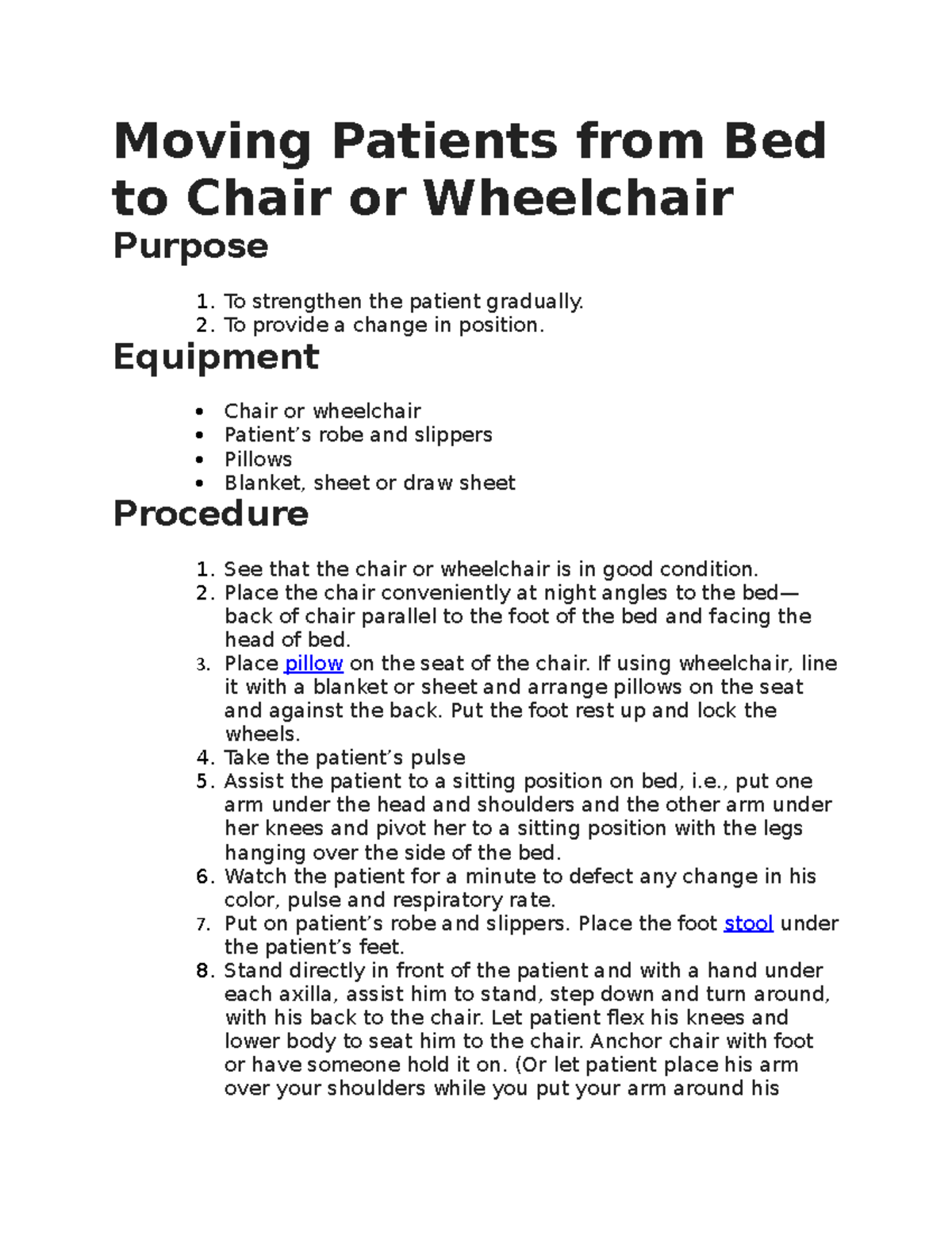 Moving Patients From Bed To Chair Or Wheelchair Moving Patients From moving-patients-from-bed-to-chair-or-wheelchair-moving-patients-from