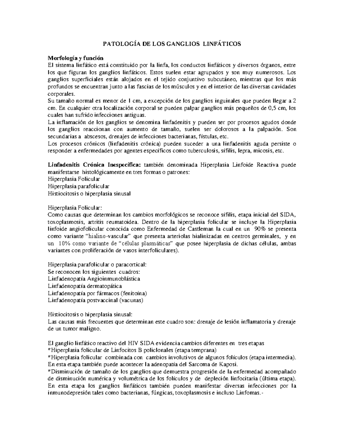 Patologia Hemolinfoide - Warning: TT: undefined function: 32 Warning ...