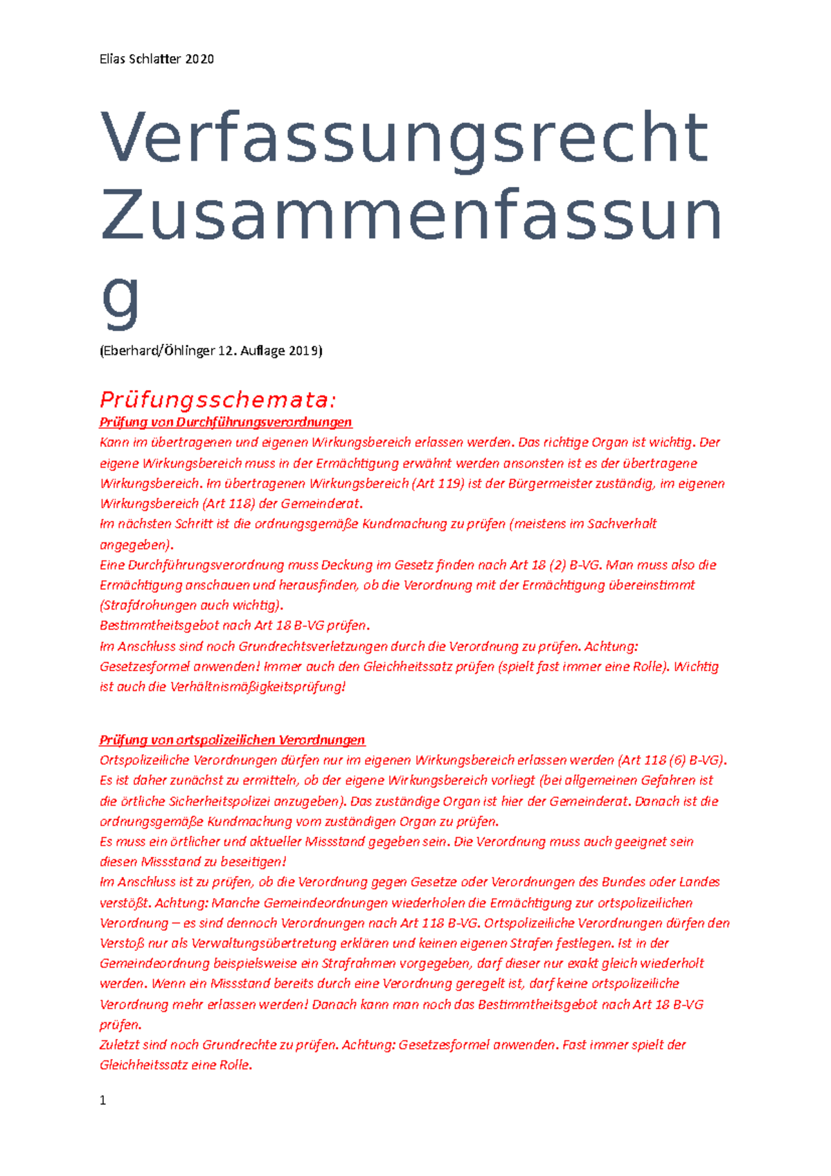 Verwaltungsrecht 2- Zusammenfassung T3 SS 2022 - Verfassungsrecht ...