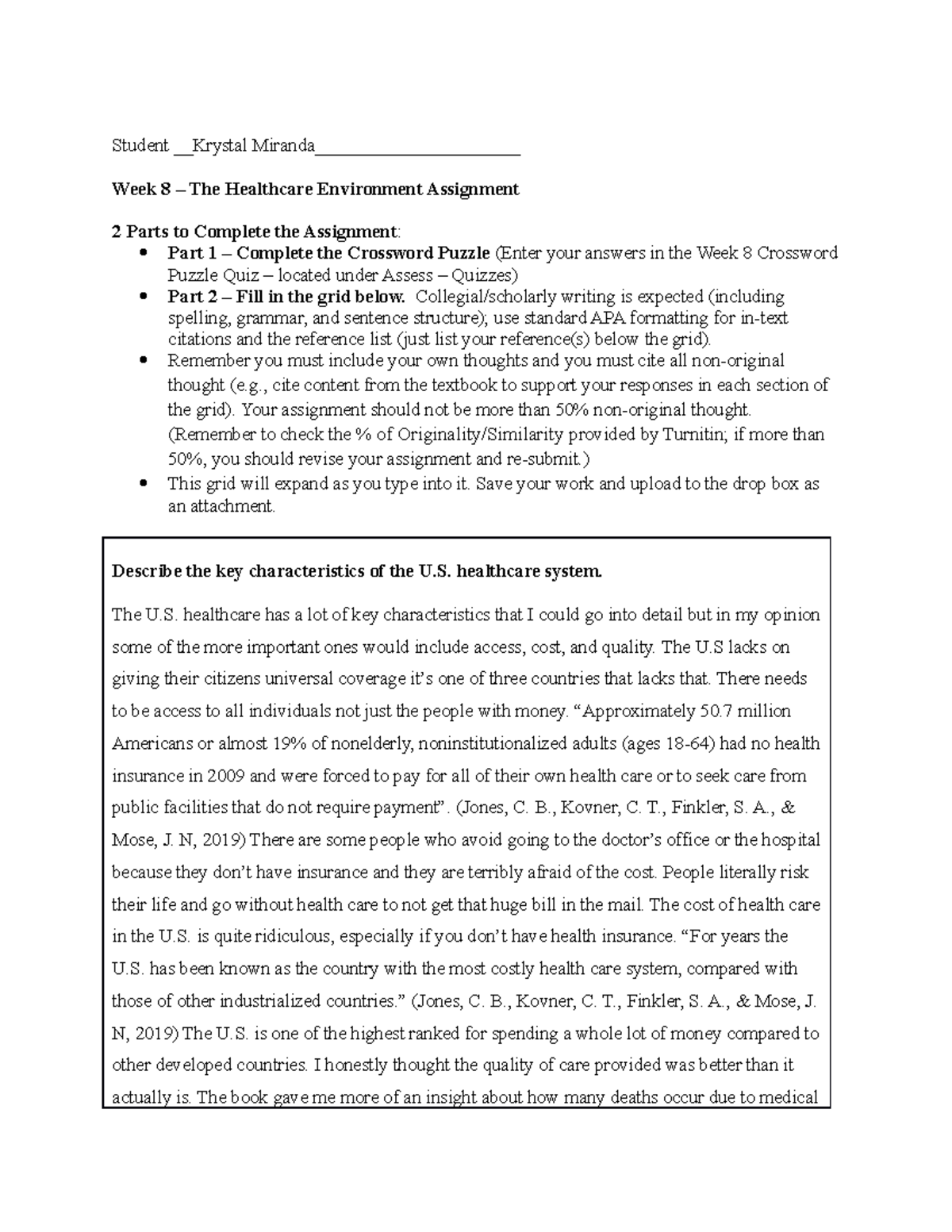 therapeutic environment assignment pdf