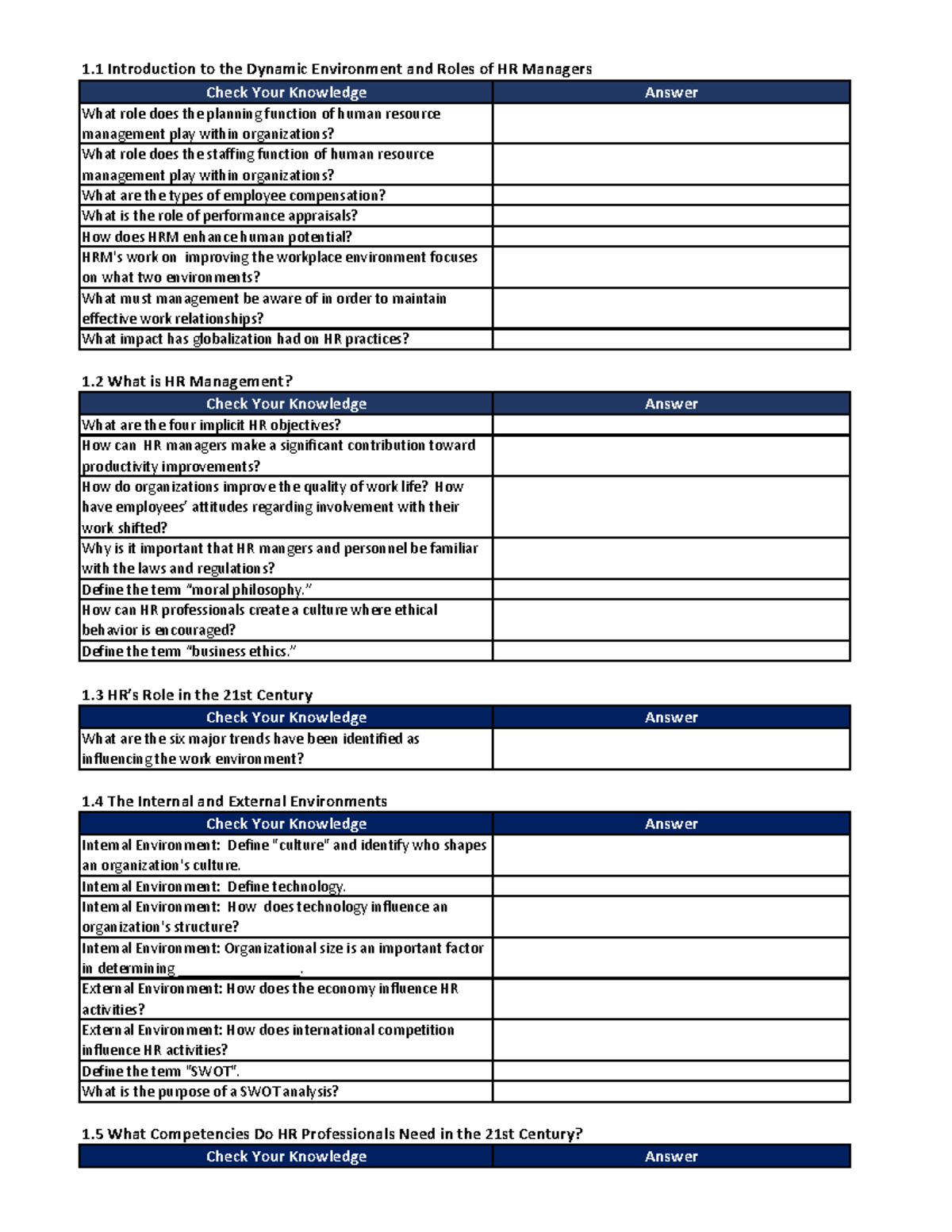 C232 Study Guide-Students - 1 Introduction to the Dynamic Environment ...