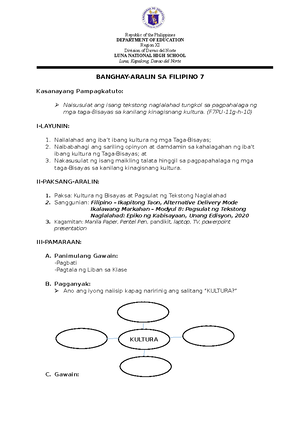 Masusing Banghay - Lesson Plan - Masusing Banghay-Aralin Sa FILIPINO 3 ...