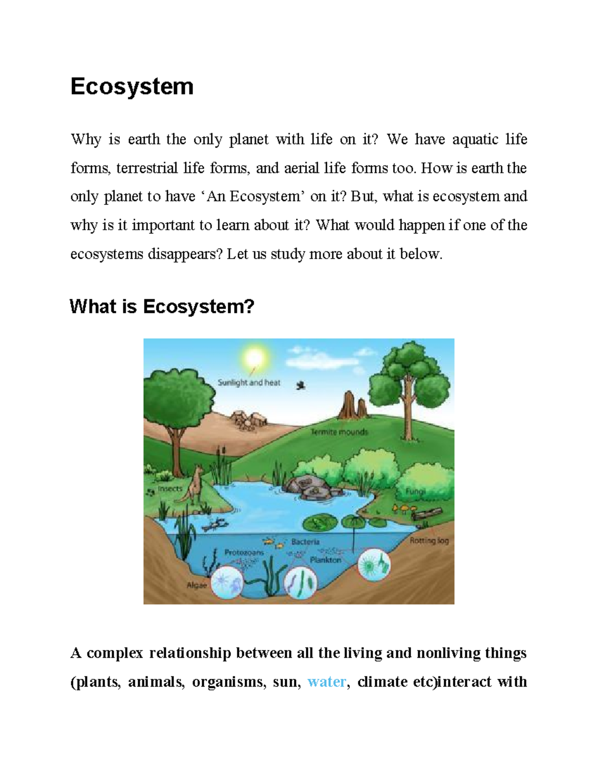 psychology-15-useful-notes-ecosystem-why-is-earth-the-only-planet