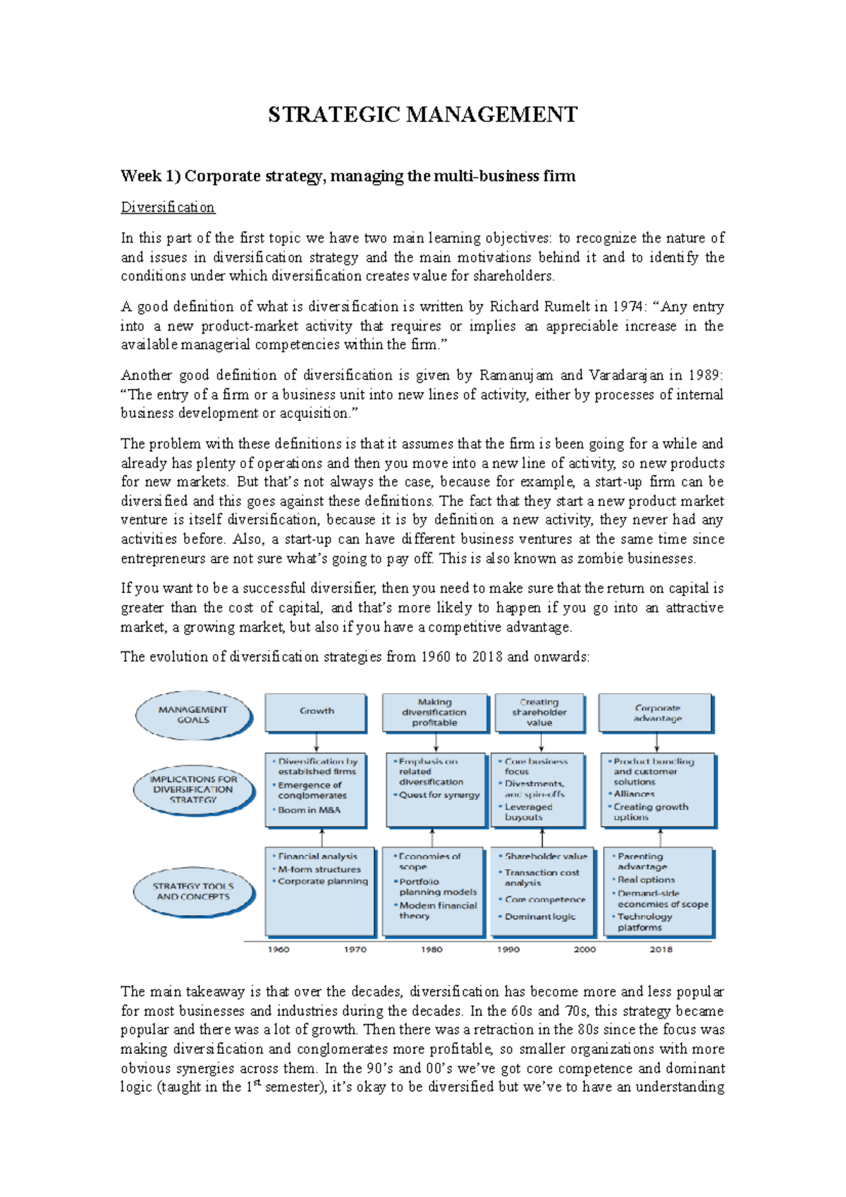 Strategic Management 2nd Semester - STRATEGIC MANAGEMENT Week 1 ...