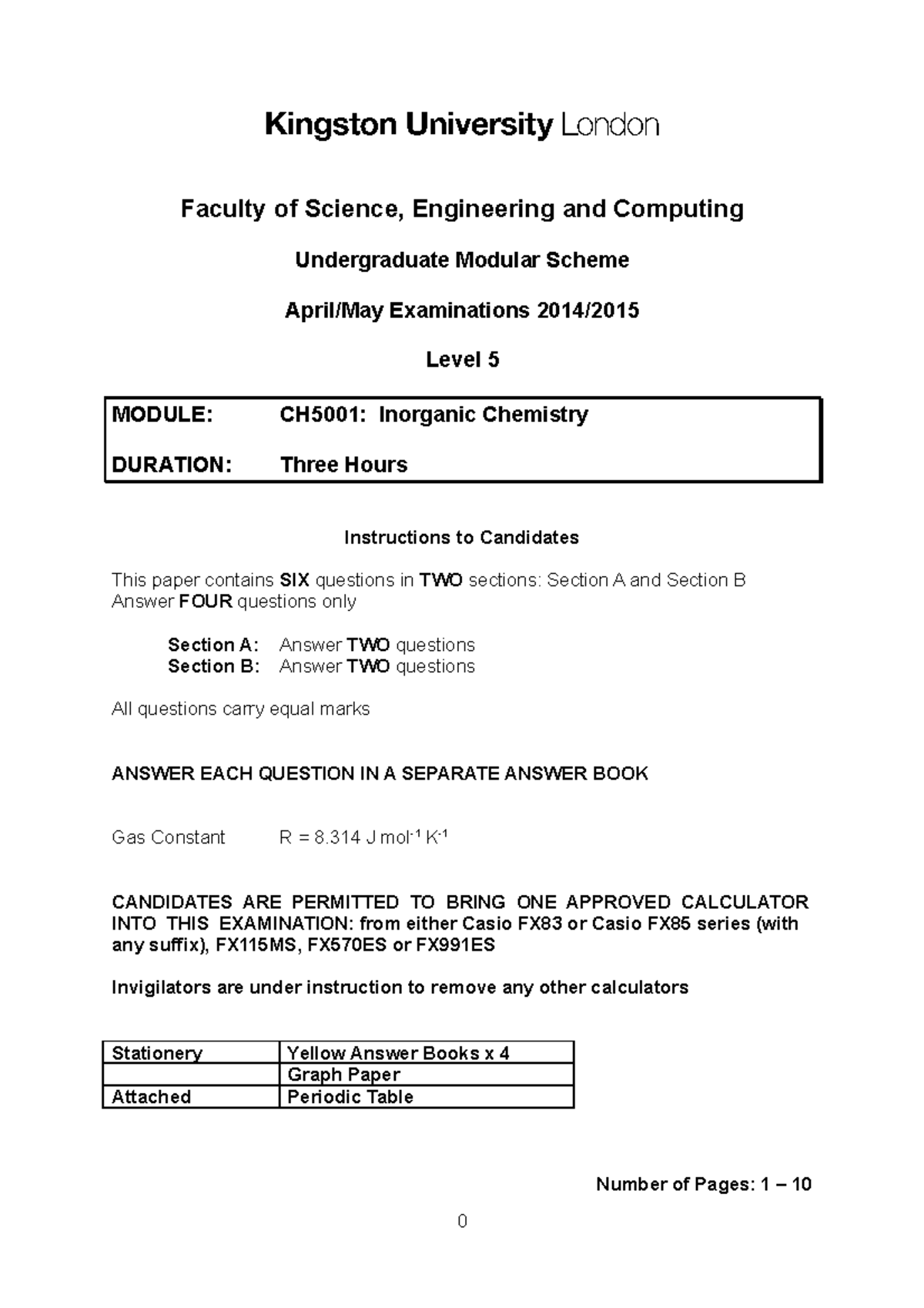 research proposal inorganic chemistry