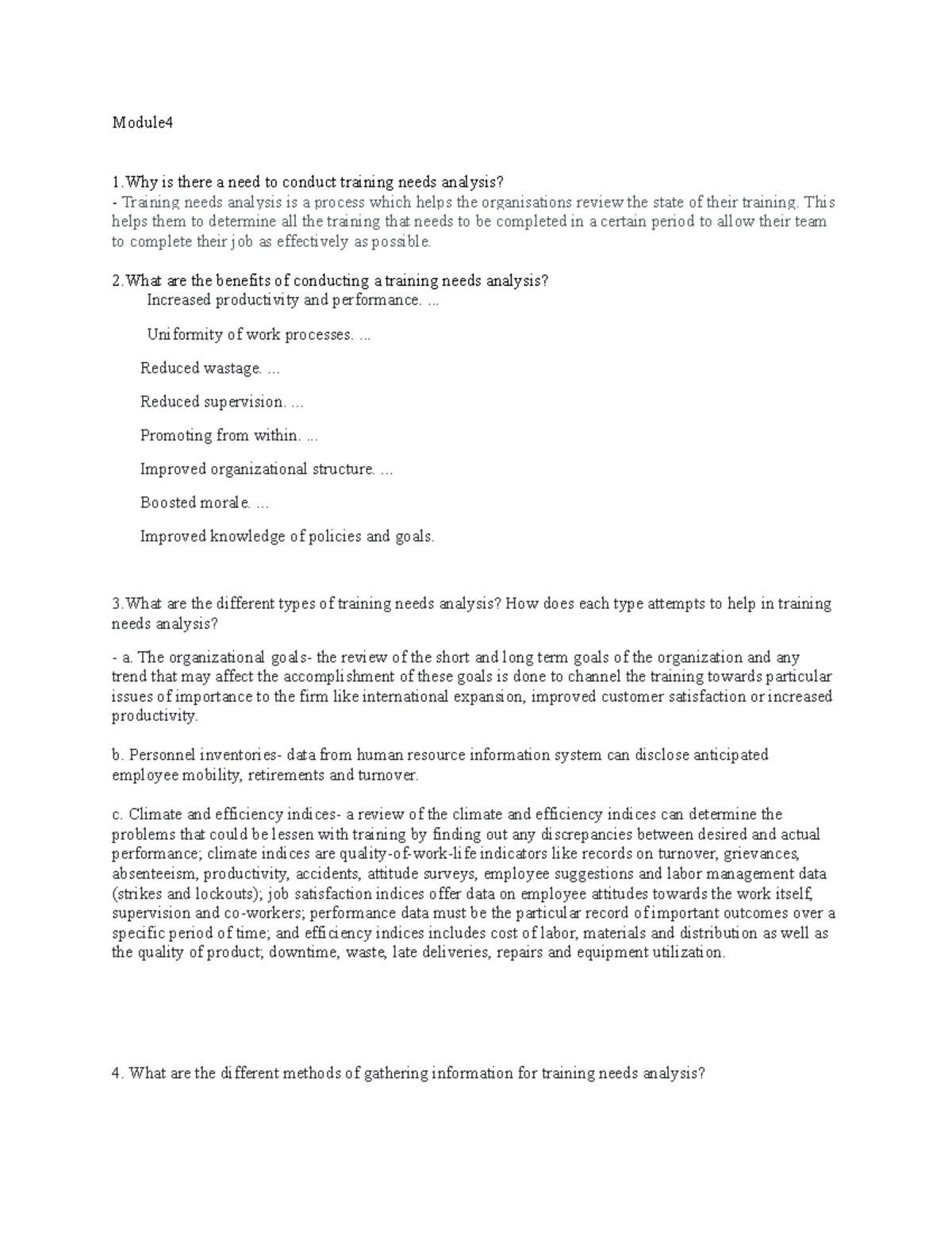 HRM6-m4 - training and development - Module 1 is there a need to ...