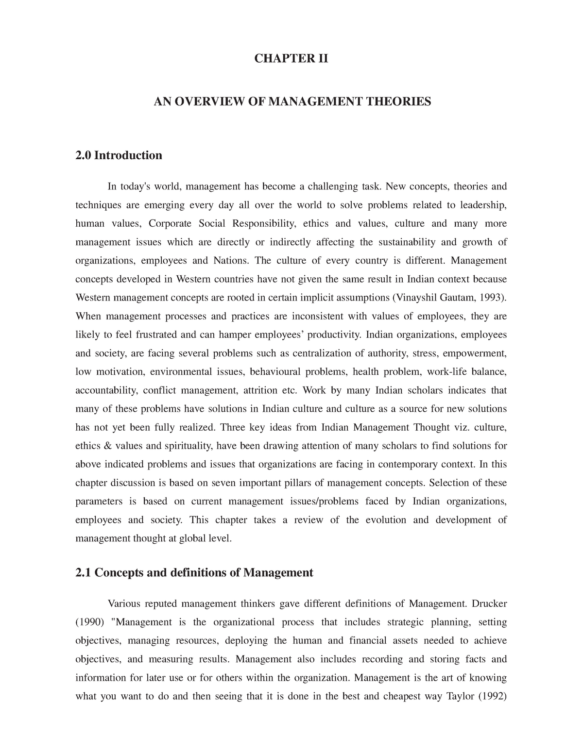 essays on management theories