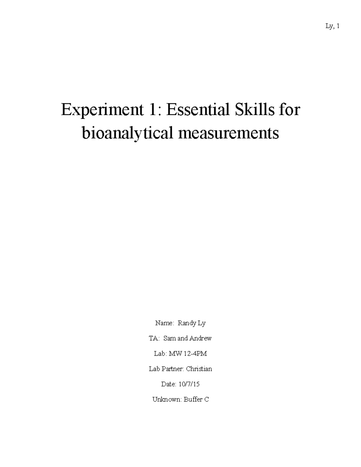 Lab 1 Post Lab - My postlab - Experiment 1: Essential Skills for ...