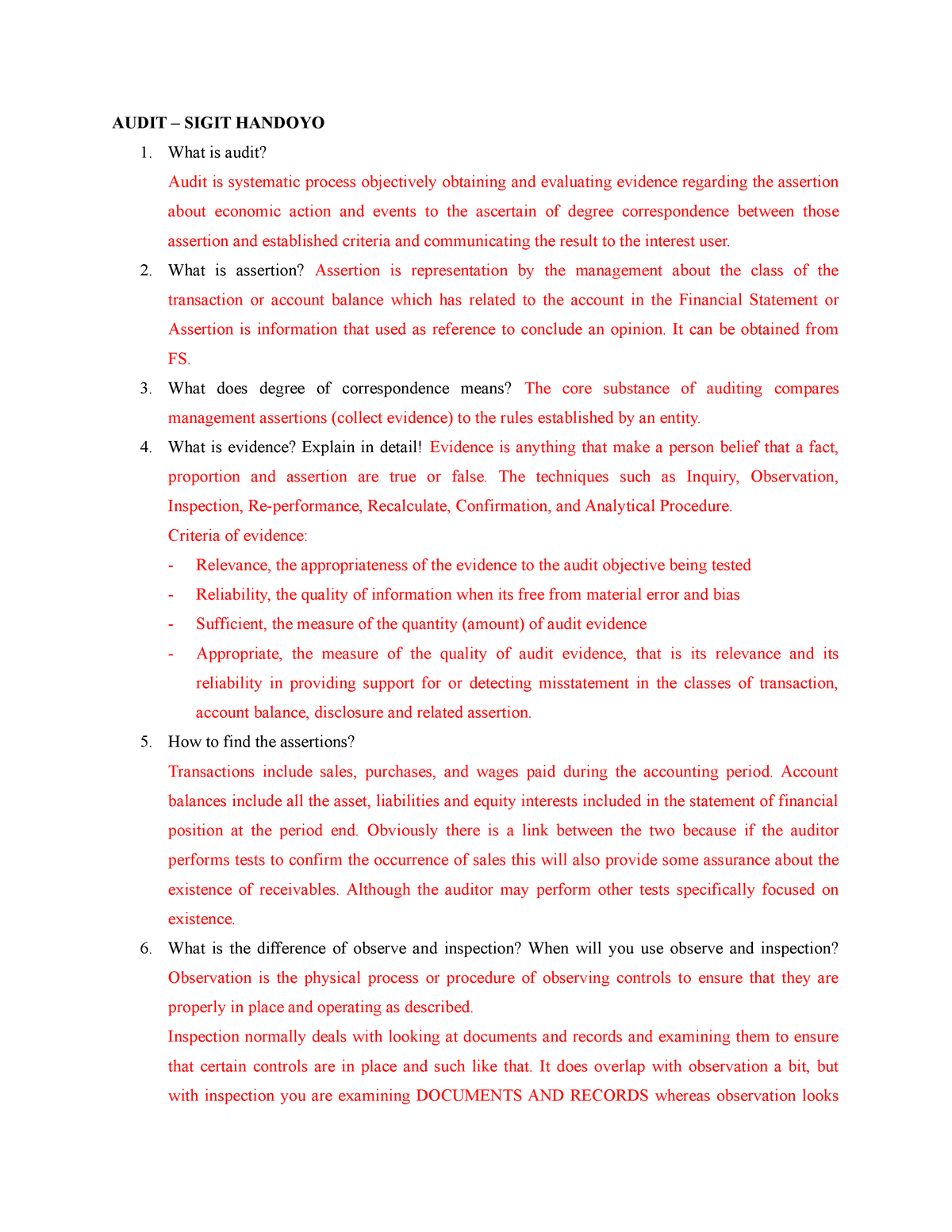 Questions Comprehensive Exam (Acct Theory, Auditing, Management Control ...