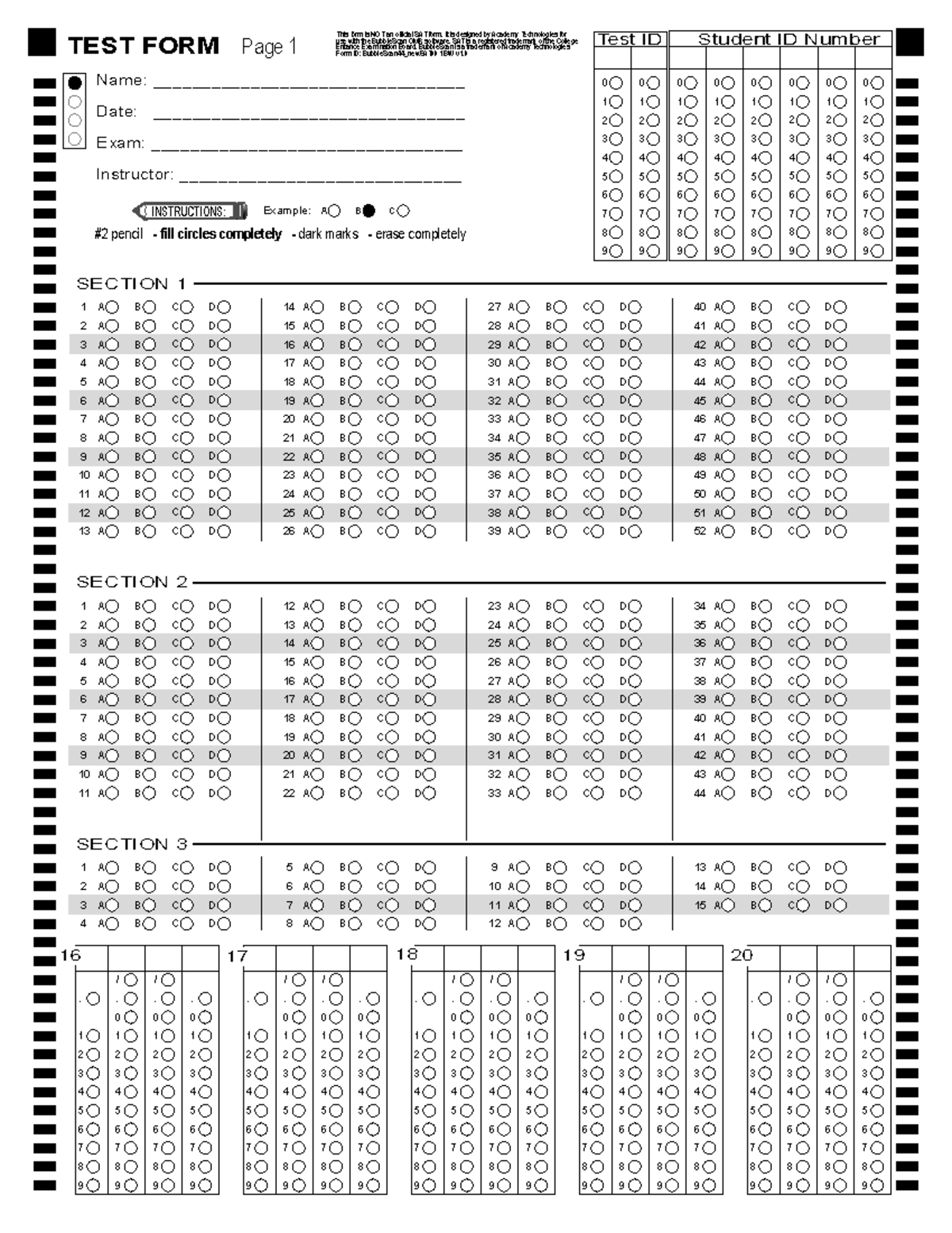 SAT Scantron - Math Education - Studocu