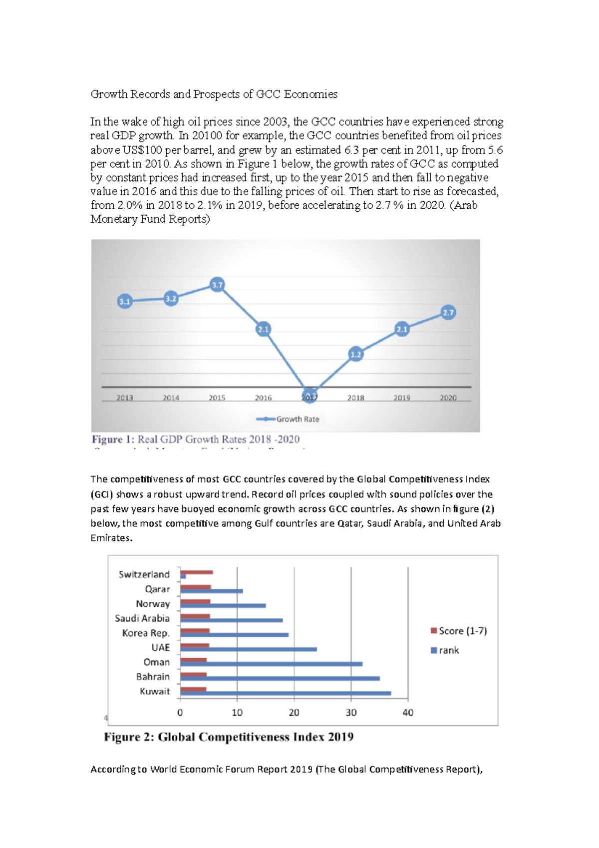 Economic Challenges in economic - Growth Records and Prospects of GCC ...