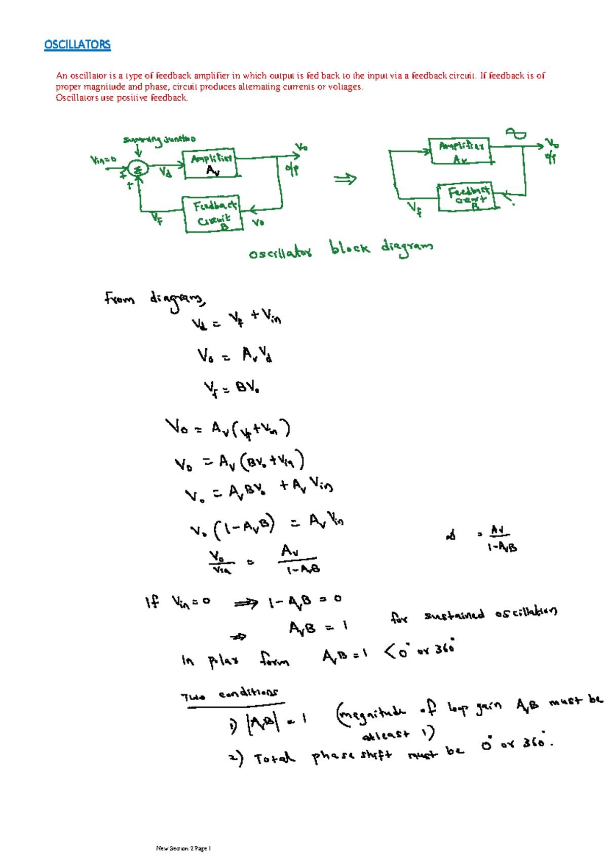 analog integrated circuits module 3 - An oscillator is a type of ...