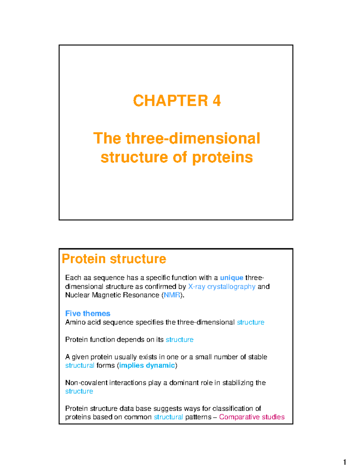 Chapter 4 - Lecture notes 4 - CHAPTER 4 The three-dimensional structure ...
