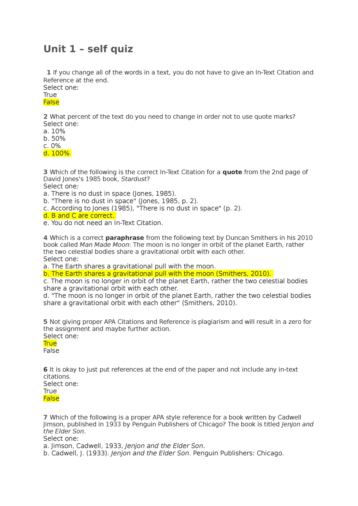 Paraphrasing-citation-activities for english class for study - 1 on a one -to-one basis) rather than - Studocu