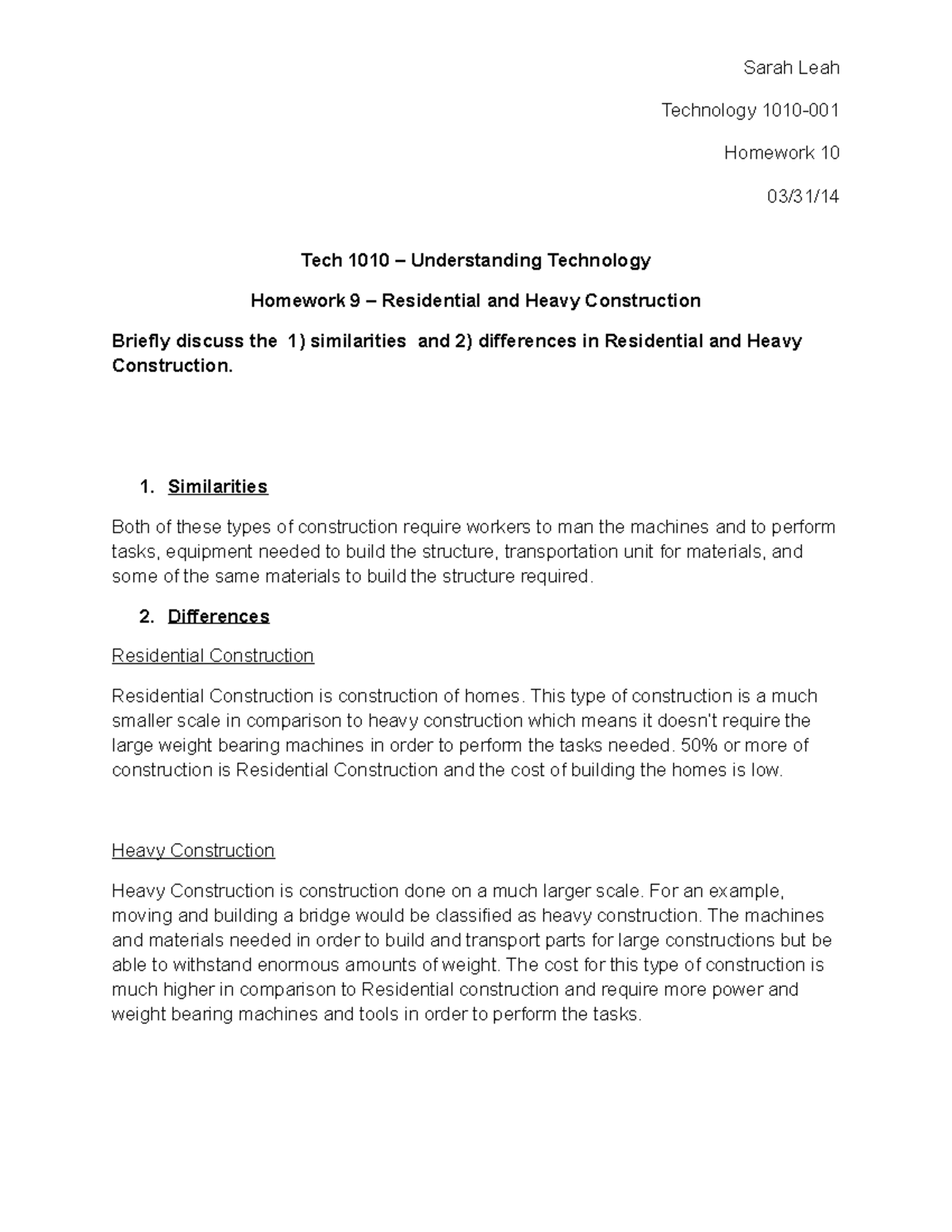 Homework 9 construction - Sarah Leah Technology 1010- Homework 10 03/31 ...