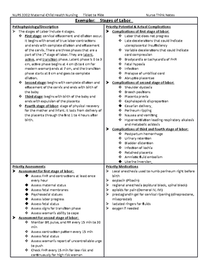 case study #1 labor and delivery answers