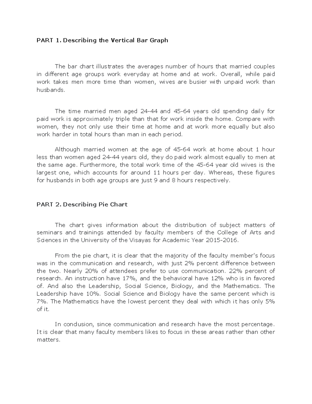 Final COMM 2 - C - ESSAYS - PART 1. Describing the Vertical Bar Graph ...