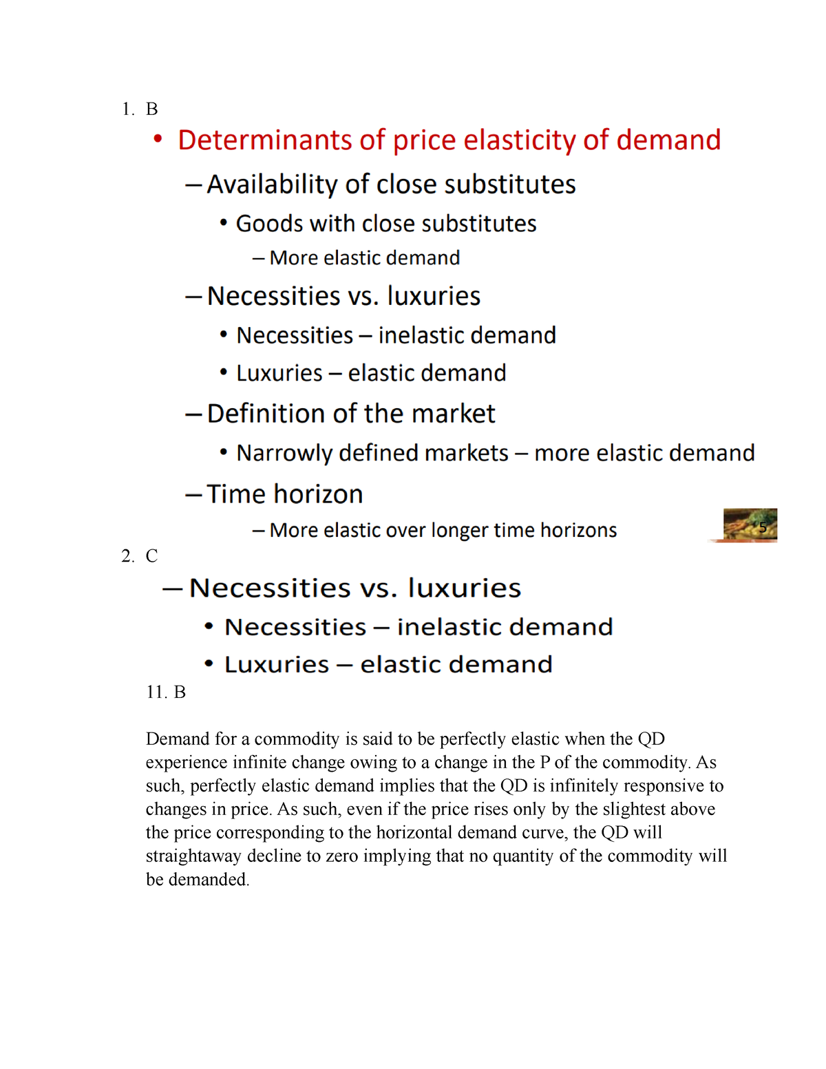 Tut 3 Mic - Tut 3 Mic - 1. B 2. C 11. B Demand For A Commodity Is Said ...