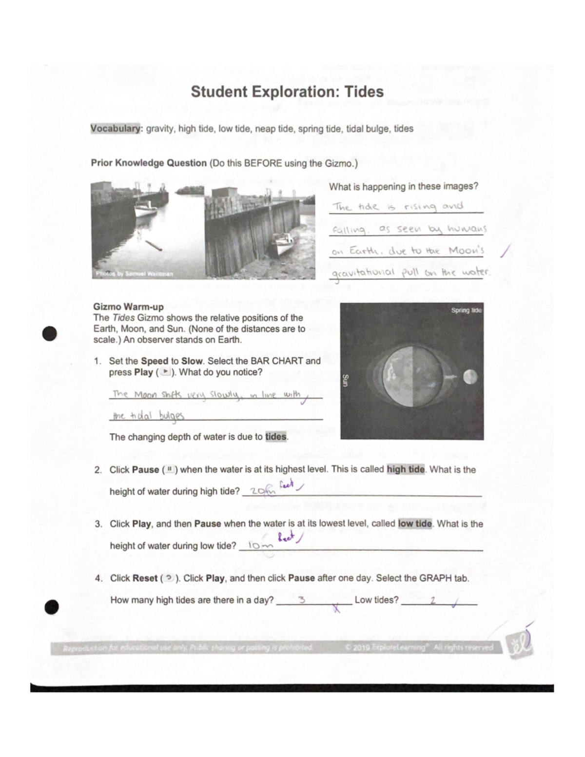 Student Exploration Tides Gizmo Answer Key - Studocu