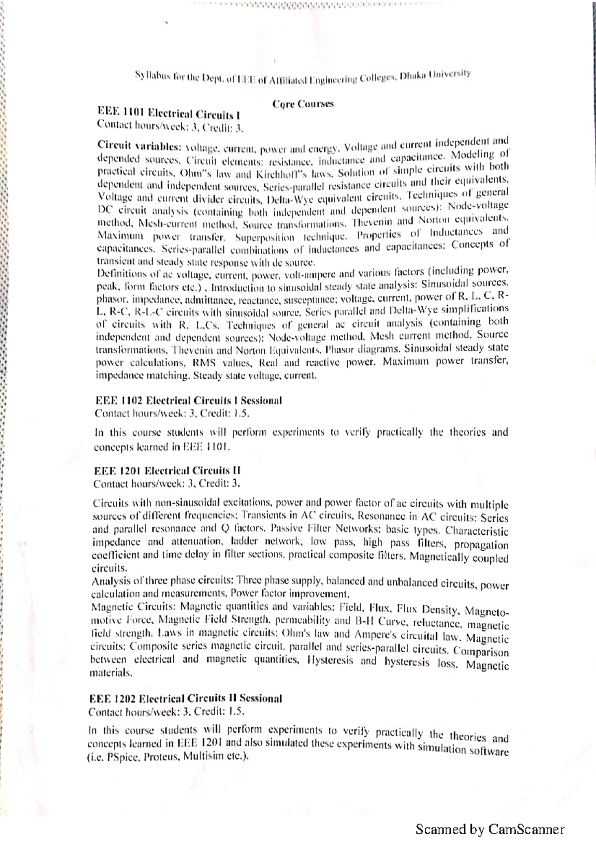 2. EEE syllabus Routine Electronic devices and circuits Scanned