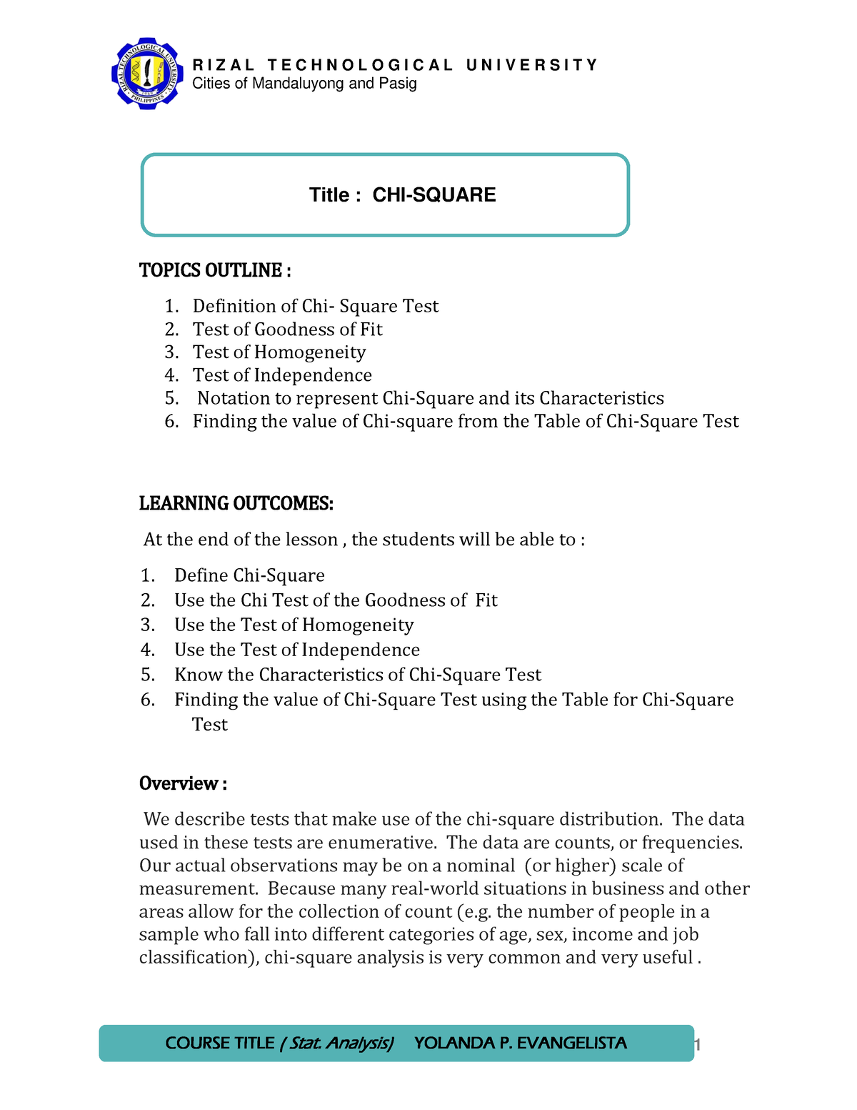 2023 Chi - Square - Stat Analysis - Cities of Mandaluyong and Pasig ...