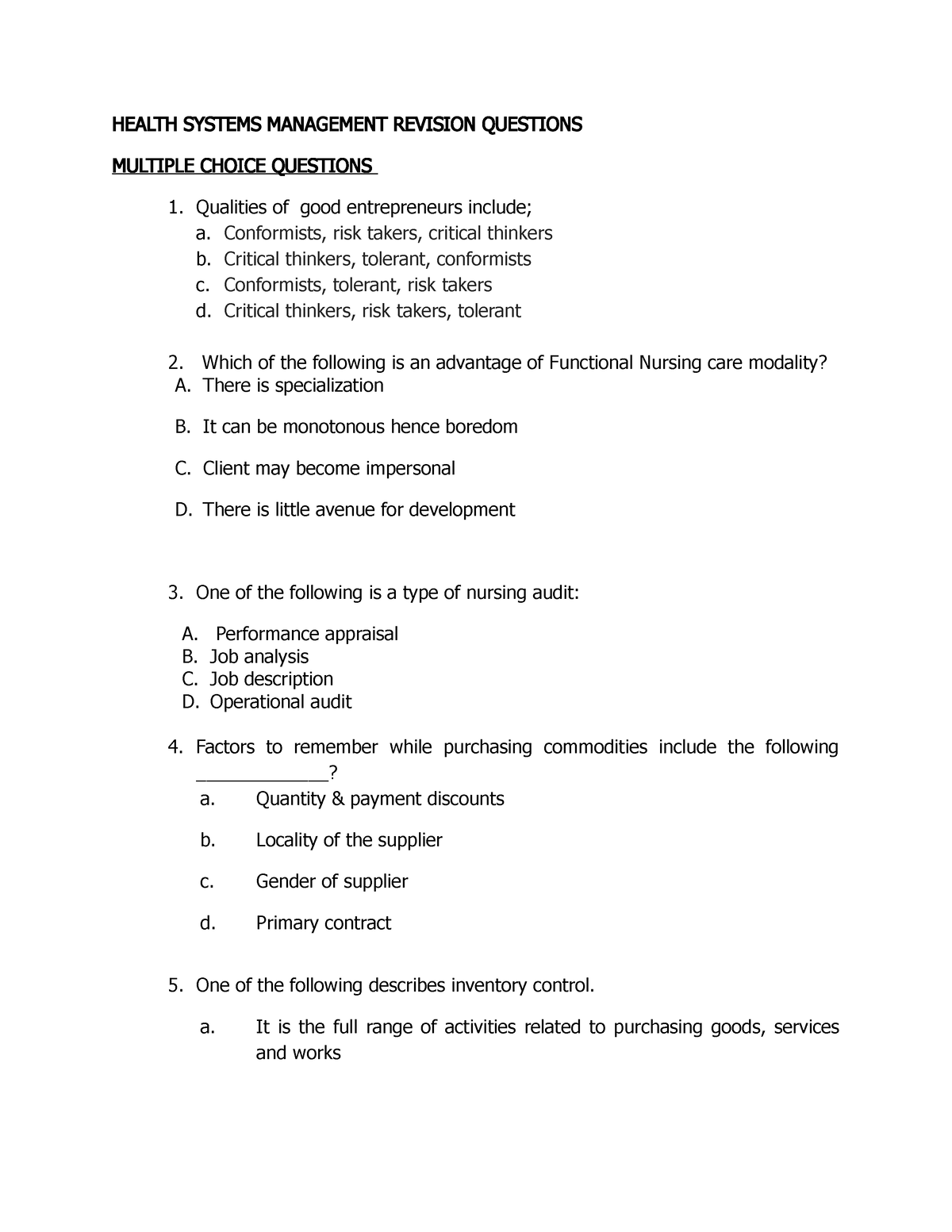 STCW_Test_-Answers_Report_Management Questions and answers., Exams Health  sciences