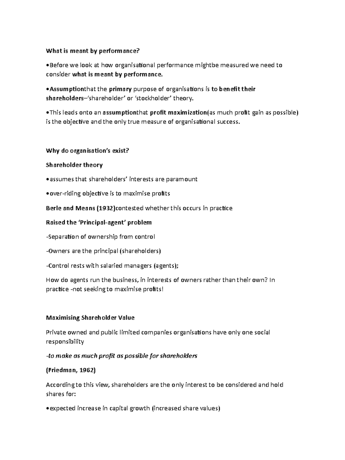 Wk 5 - assessing organizational performance - What is meant by ...