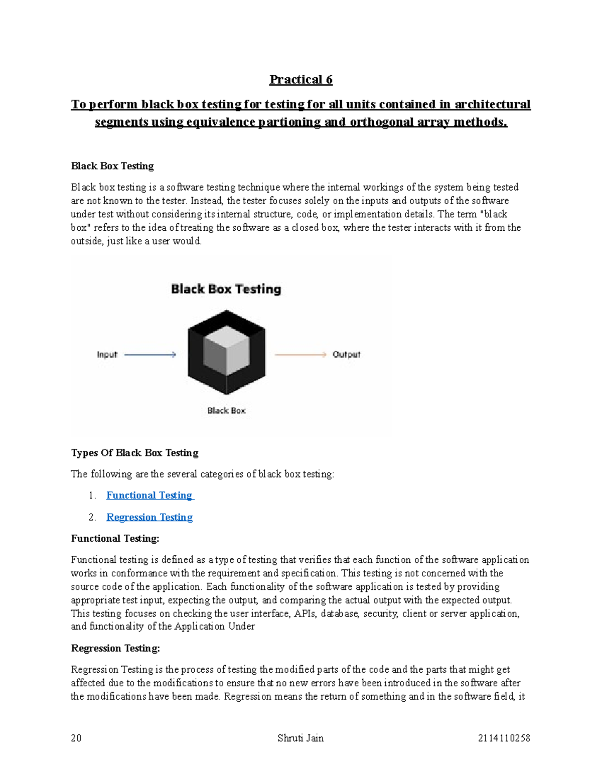 Practical 6 - Practical 6 To perform black box testing for testing for ...