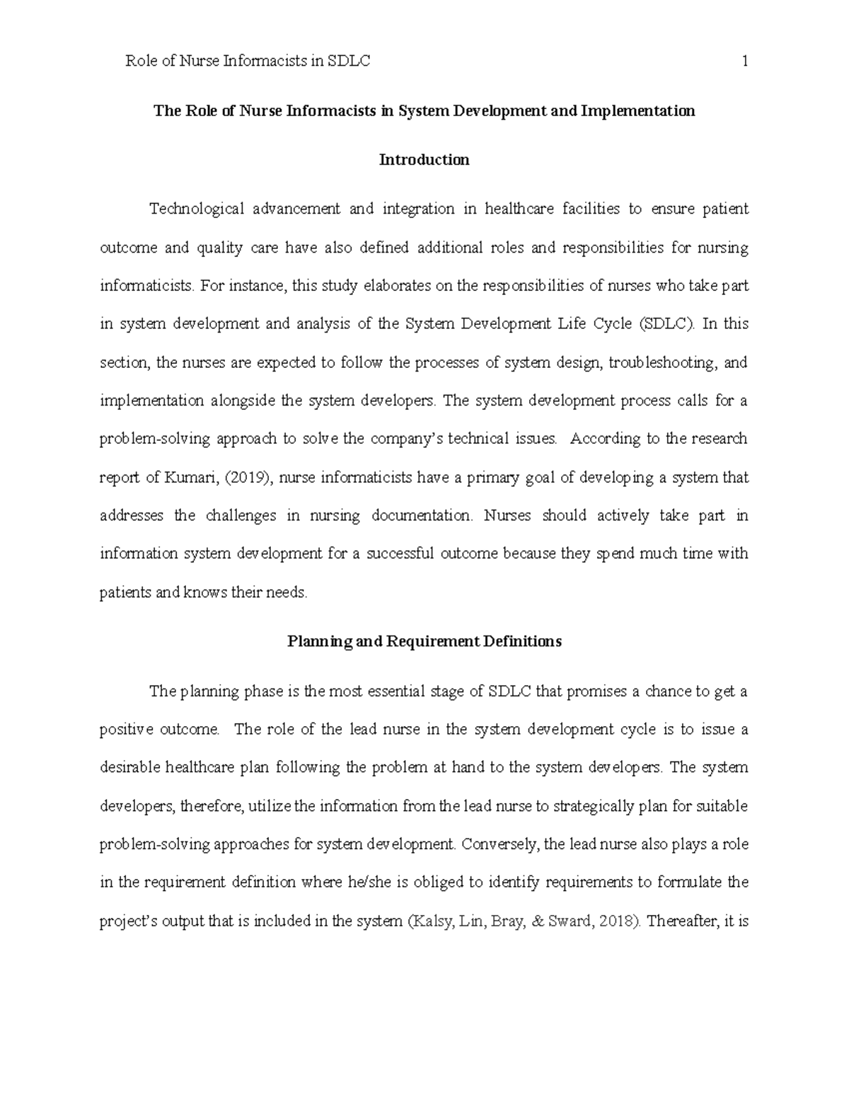 The Role of Nurse Informacists in System Development and Implementation ...