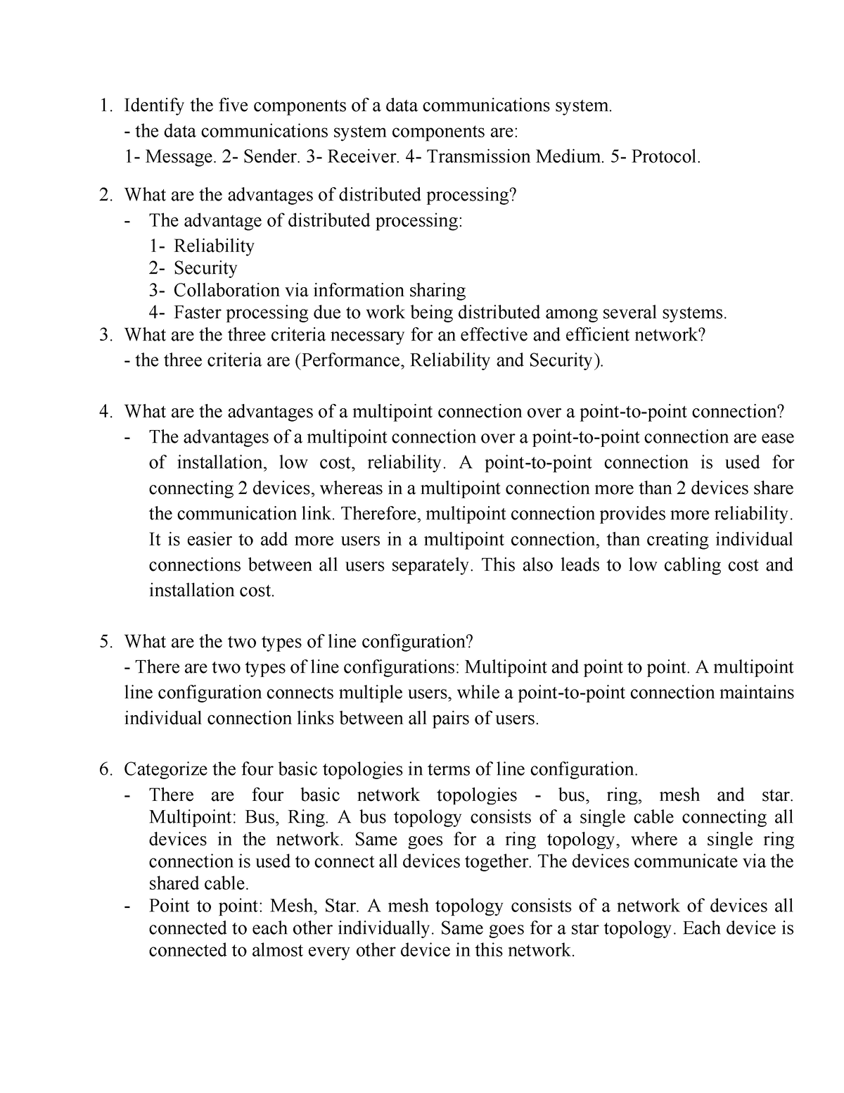 network-identify-the-five-components-of-a-data-communications-system