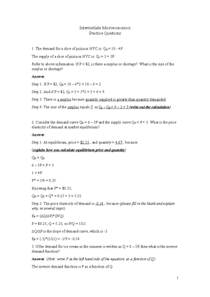Pr Set 1 Ans - Homework problem set #1 questions and answers - ECO 300 ...