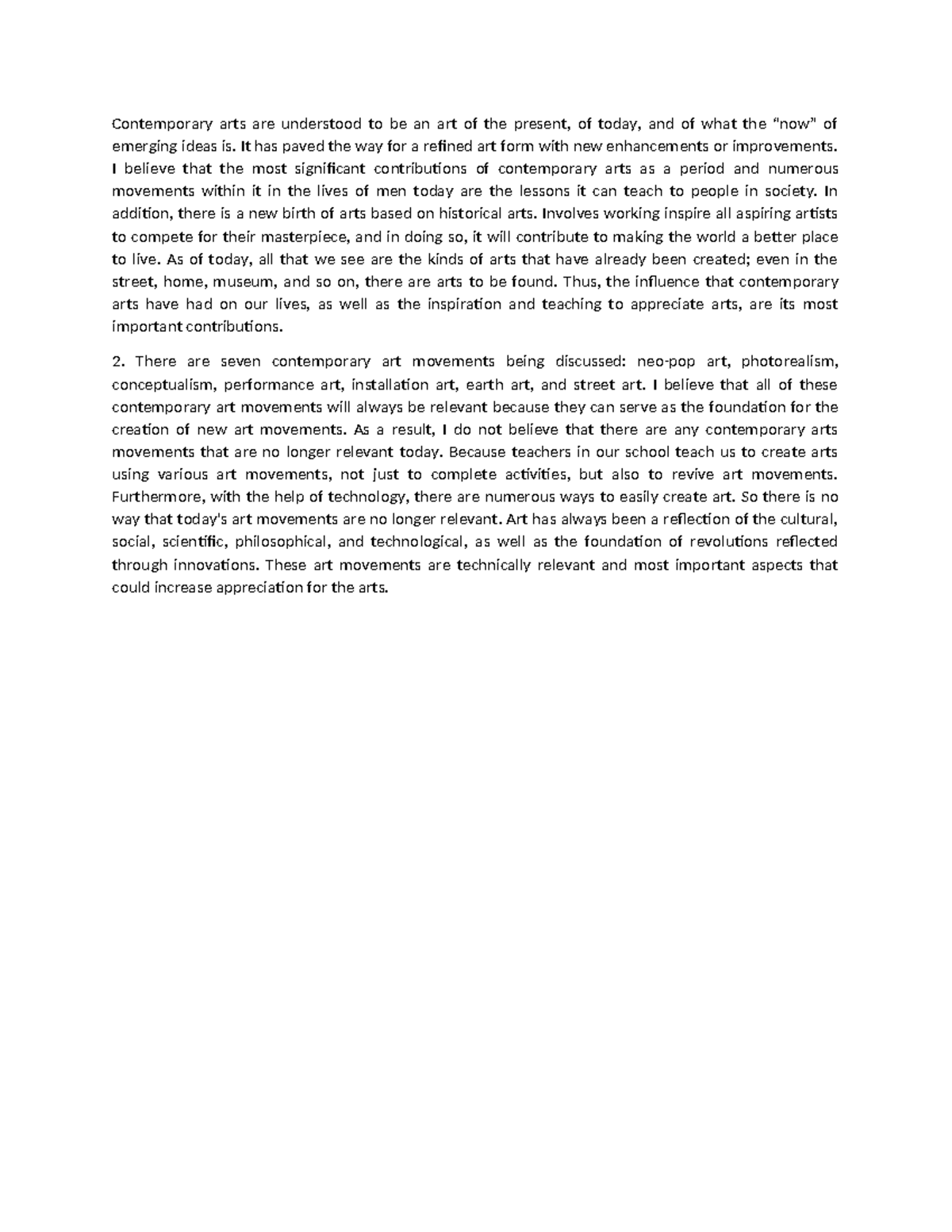Contemporary World Notes from previous lessons. Lecture notes, reviewer ...