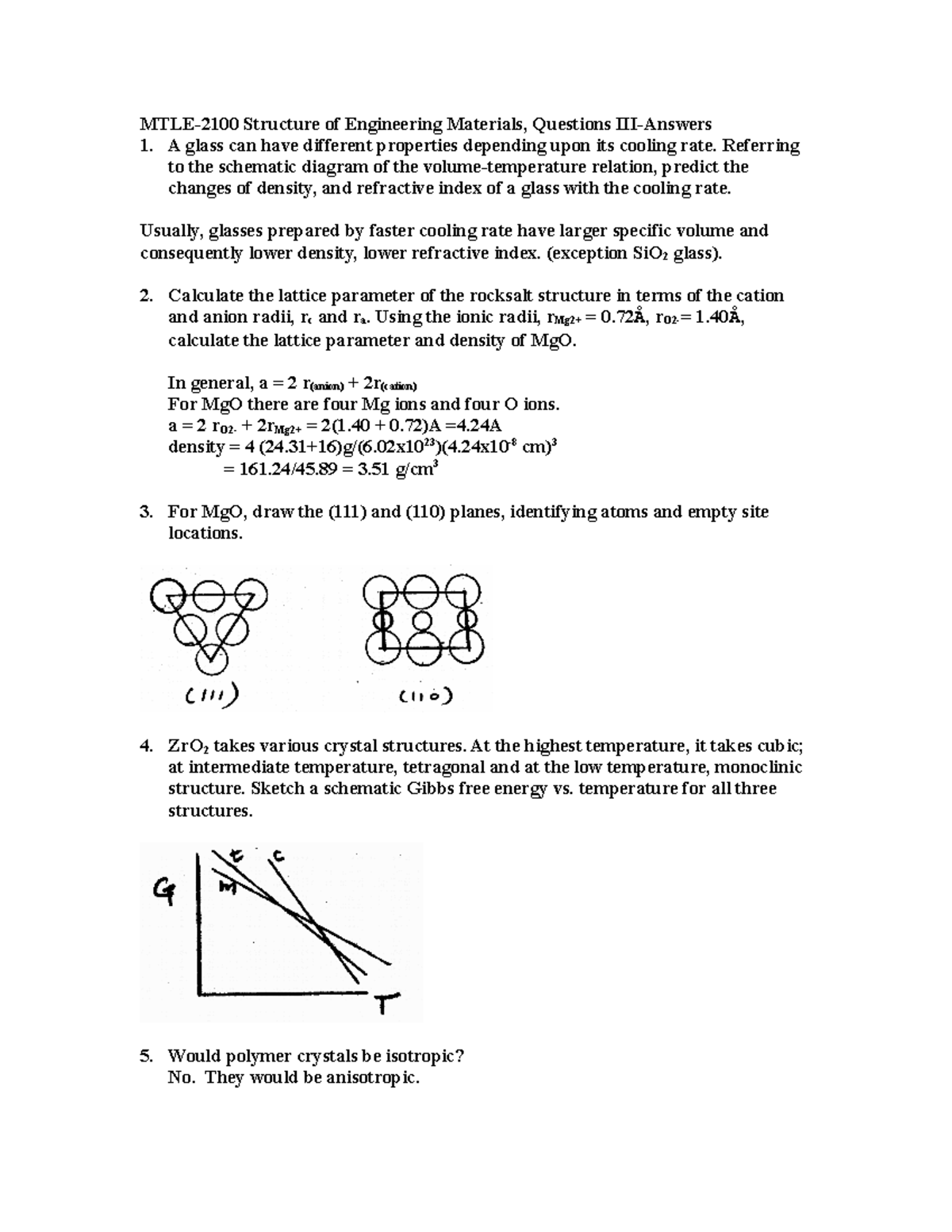 Structure - homework - MTLE-2100 Structure of Engineering Materials ...