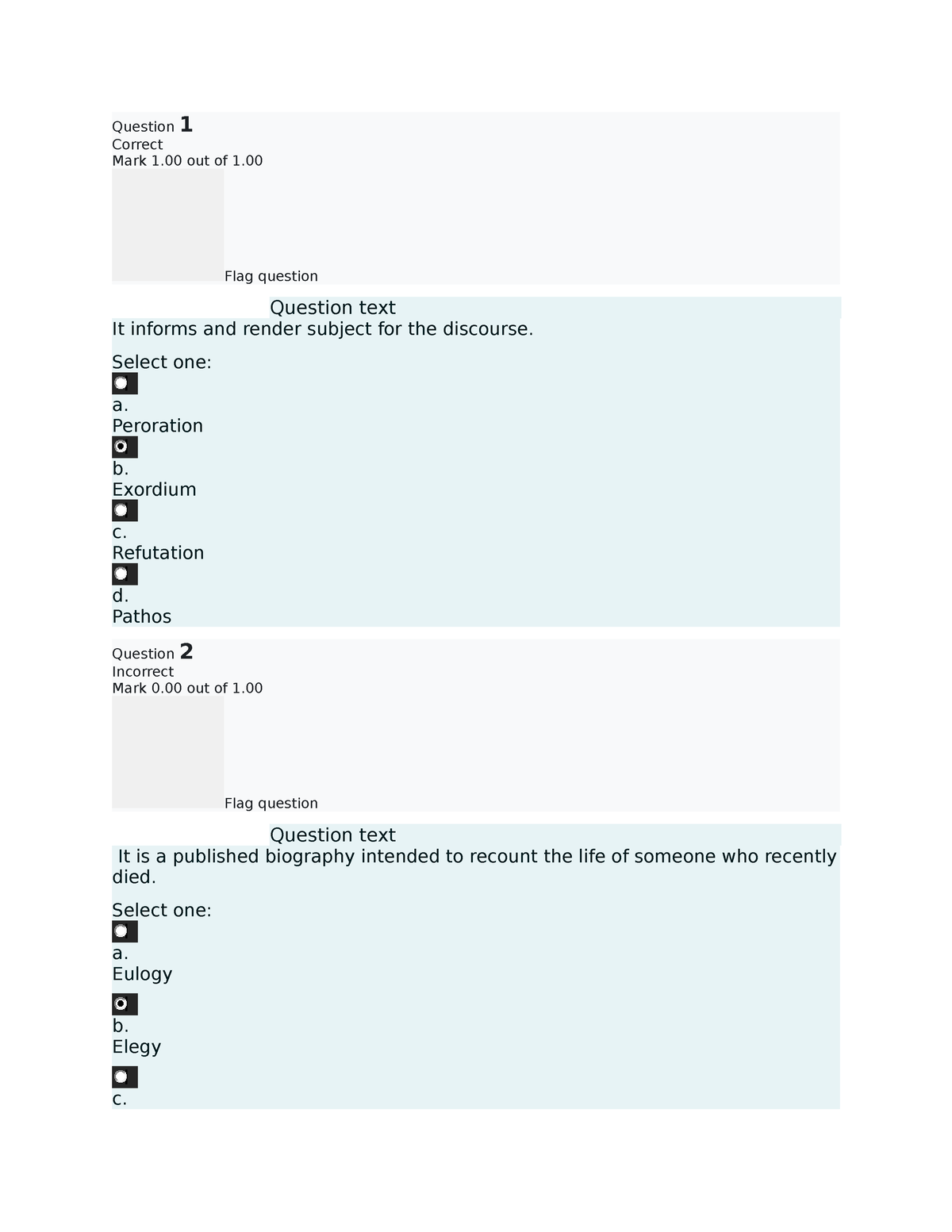 UGRD-ENGL6100 B Purposive Communication 2 - Question 1 Correct Mark 1 ...