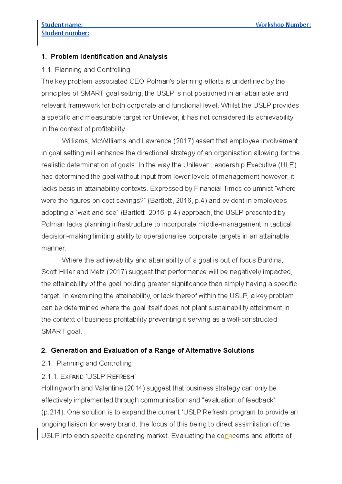 A Good Example of Case Portfolio Part A - Student number: Problem ...