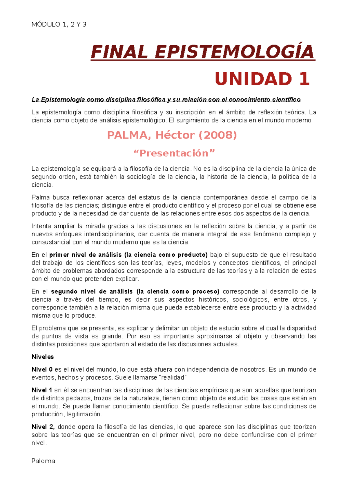 Resumen Epistemo - FINAL EPISTEMOLOGÍA UNIDAD 1 La Epistemología Como ...