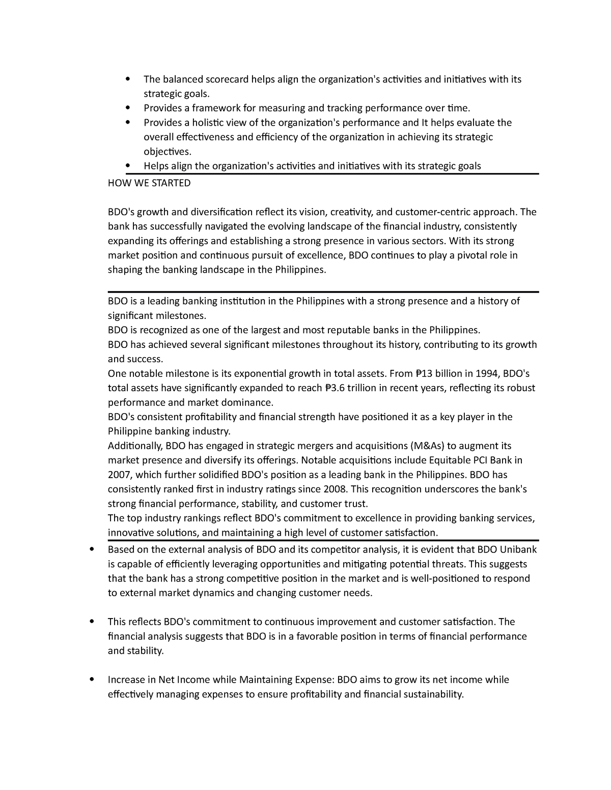 BSC Reporting - balances scorecard template - The balanced scorecard ...