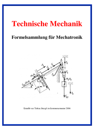 Formelsammlung Technische Mechanik - Statik Betrag Einer Kraft: 22 R ...