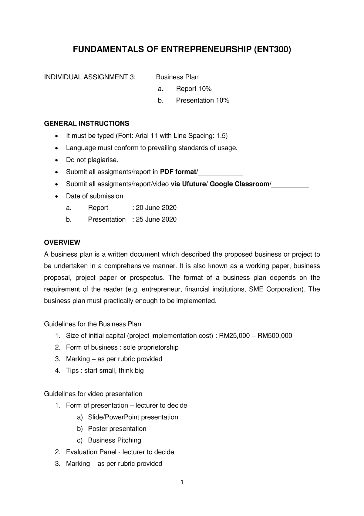 business-plan-format-revised-rmo-fundamentals-of-entrepreneurship