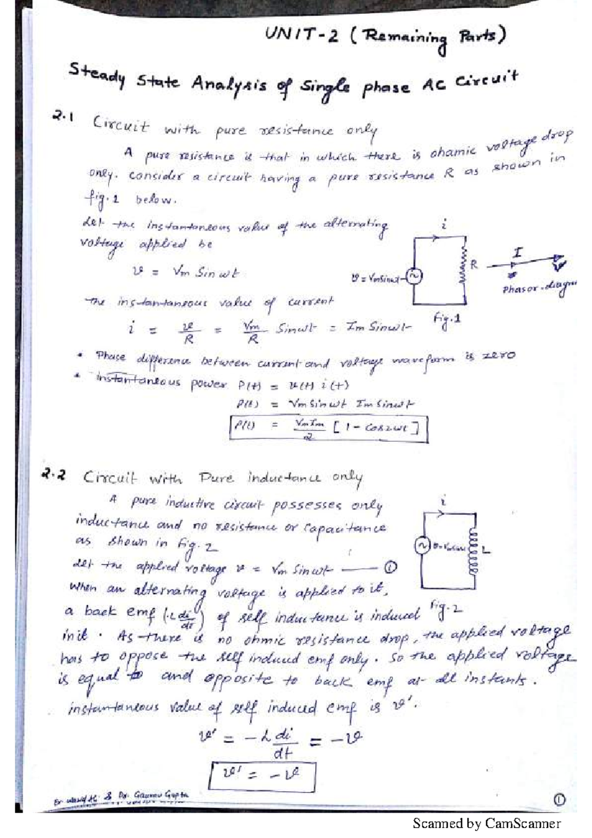 202004 1321li Single Phase AC Circuit - SPPU 2019 Syllabus S.E Computer ...