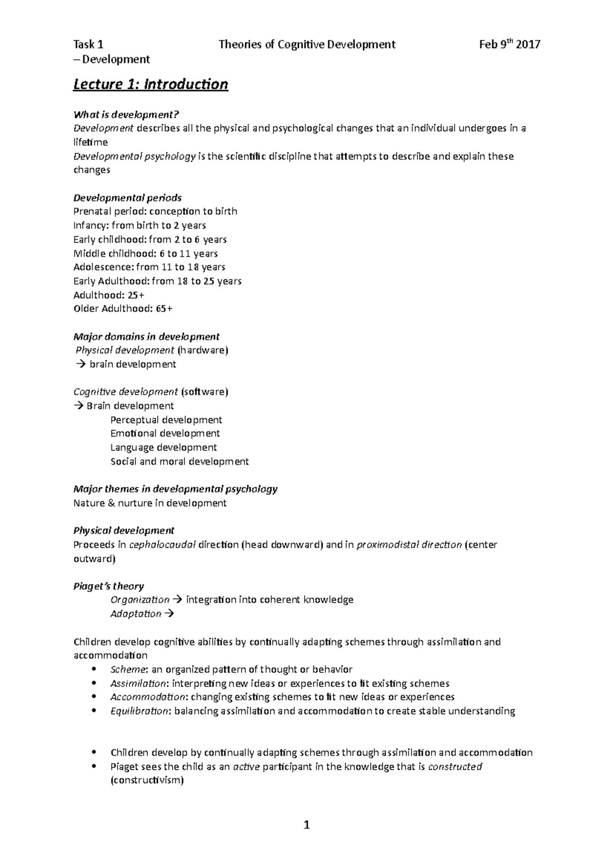 assignment chapter 1 research application activity developmental theories