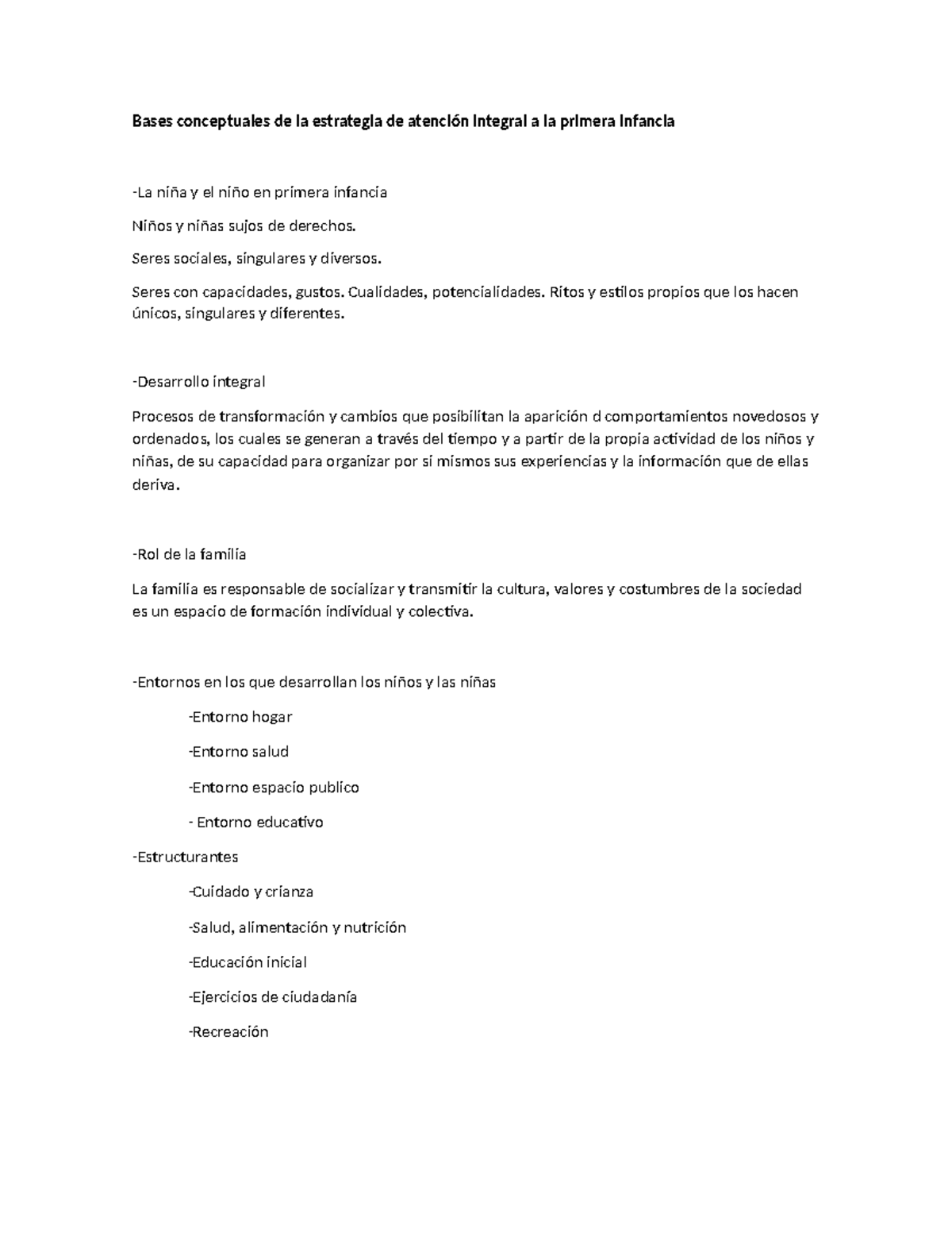 Bases conceptuales de la estrategia de atención integral a la primera ...