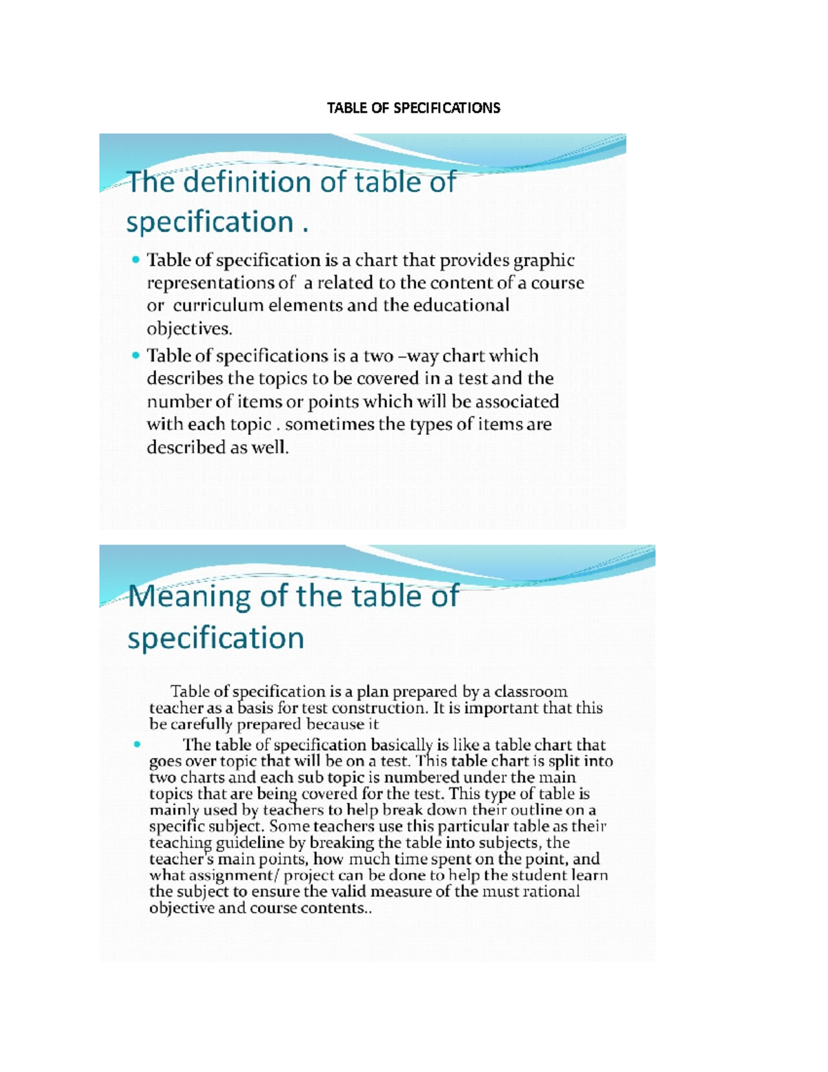 table-of-specifications-table-of-specifications-purpose-of-tos-how-to